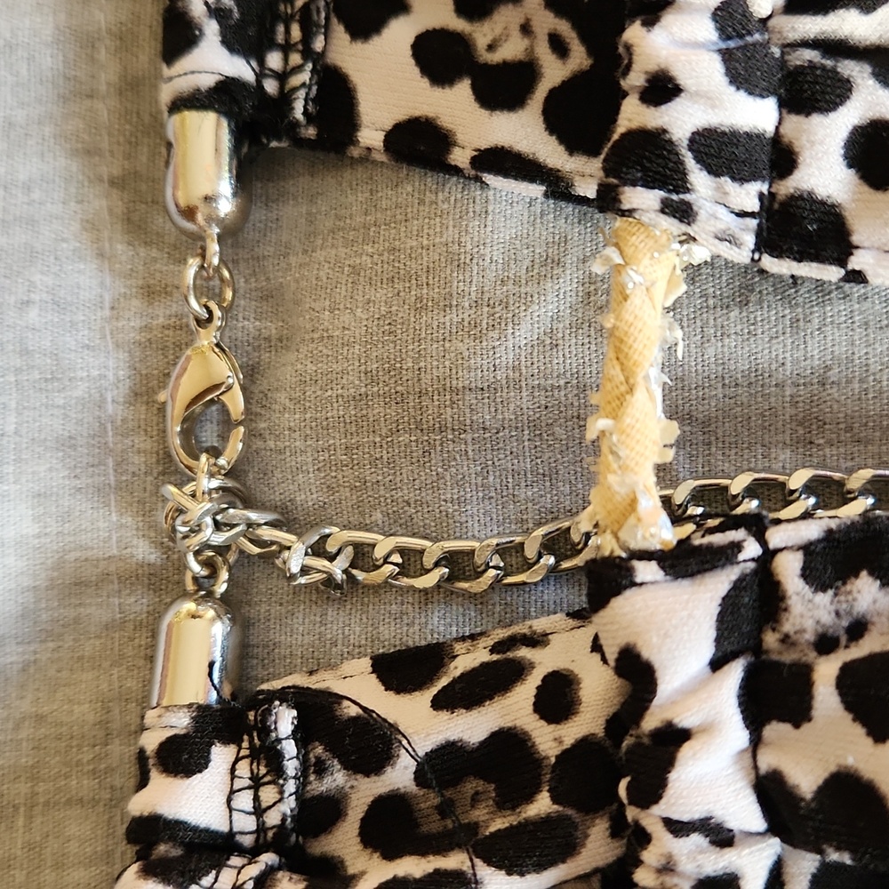 Michael Kors gray and black leopard print tank top womans size large - Picture 3 of 13